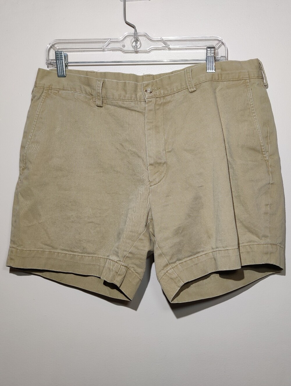 Polo Ralph Lauren Classic Fit 6" Chino Shorts Mens 36 Khaki Beige 100% Cotton